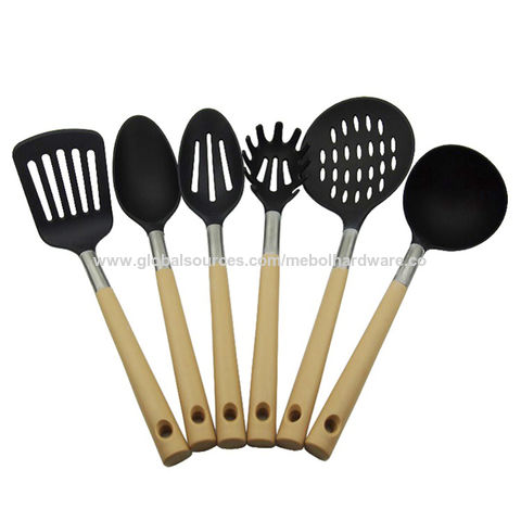 Buy Wholesale China 6pcs Food Grade Nylon Cooking Tools Set With Wooden  Handle, Heat Resistant Non-stick Kitchen Utensil & Cooking Utensils at USD  8.5