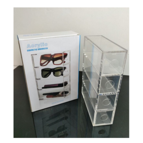 Organizador De Maquillaje Y Lentes De Sol Caja De Almacenar Transparente