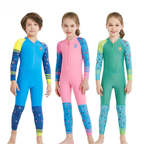 Buy Wholesale China Girl Boy One Piece Long Sleeve Wetsuit Skin Full ...