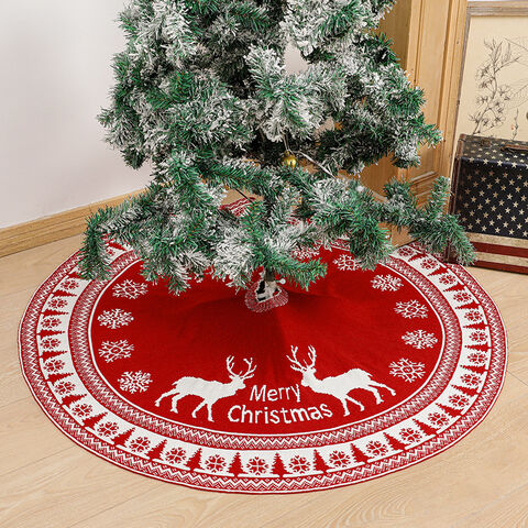 GUAGLL Christmas Tree Skirt Decoration Linen Department Decoration Holiday Party Supplies