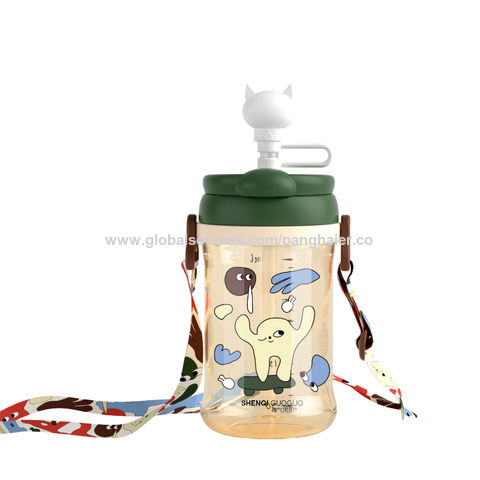 Buy Wholesale China Plastic Kids Water Bottle With Straw Cute