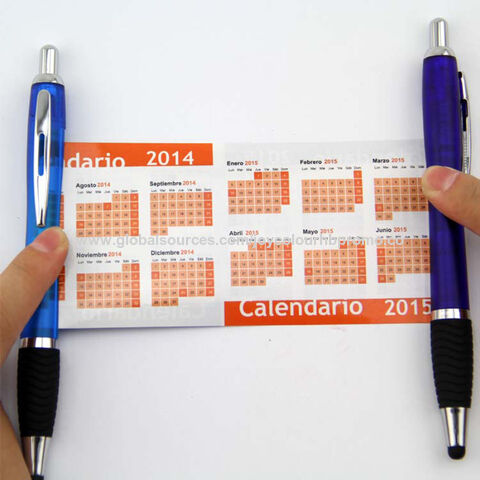 Custom Pullout calendar banner pens - Pullout Pen