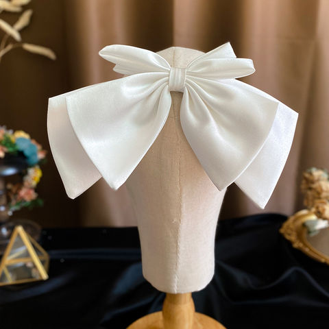 Buy Wholesale China High Quality Silk Bridal Hair Clip Ribbon Bow Girl Hair  Clasp Wedding And Party Headdress & Silk Ribbon Bow Hair Clasp at USD 1.8