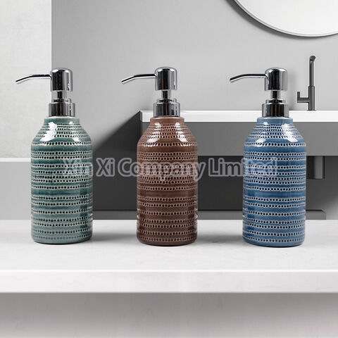 Ceramic With Slip Glaze Bathroom Sets, Bathroom Soap Dispensers Bath Accessories
