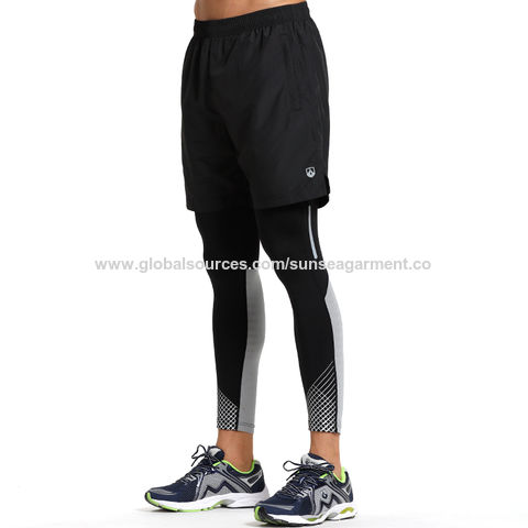Buy Wholesale China Men Training Long Tight 2 In 1 Gym Sport Running  Legging Tight Jogging Pants & Gym Legging Pants Jogging Short at USD 11.8
