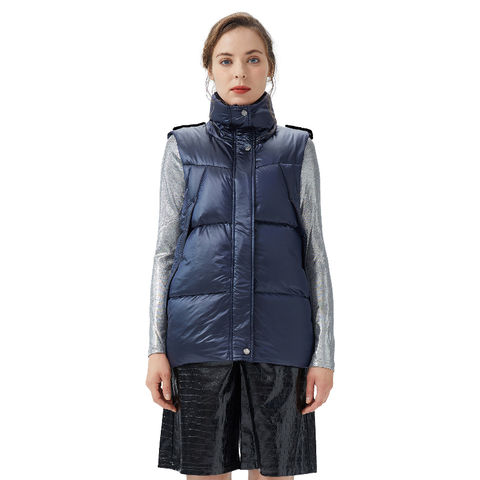 shiny down vest
