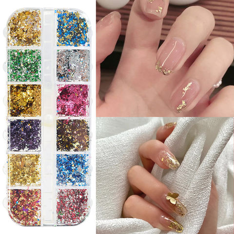 Buy Wholesale China Double-sided Colorful Gold Foil Flakes Nail Art ...