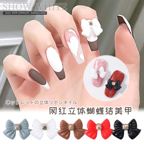 3d bow nail designs
