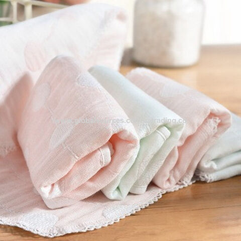 Small Cotton Jacquard Square White Hand Towels - China