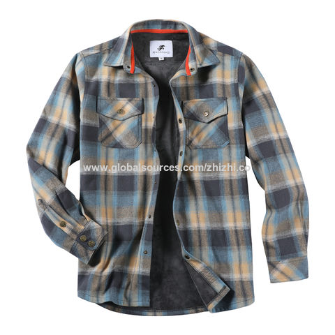 thermal lined flannel shirt mens