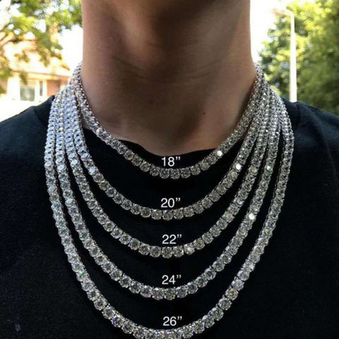 4mm Tennis Chain Men's Diamond Tennis Necklace - China Wholesale Tennis  Necklace Women's $19.9 from Yiwu Big Tide Trading Co.,Ltd. |  Globalsources.com