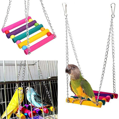 Pet Bird Parrot Chew Toy Cockatiel Parakeet Cage Hanging Cane Rattan Ball Wi HK 