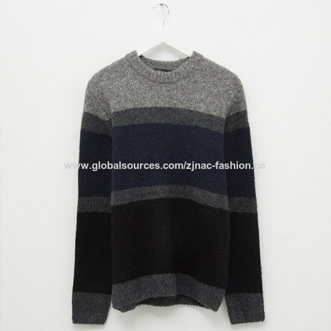 Buy Wholesale China Super Soft Winter Striped Wool Men Mohair Sweater & Men's Sweaters at USD | Global Sources