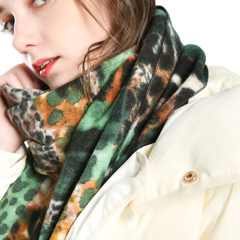 leopard cashmere scarf