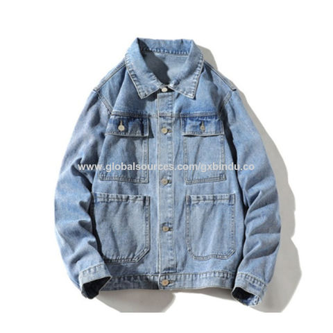 Wholesale Blue and White Classic Jean Jacket Manufacturers In USA,UK