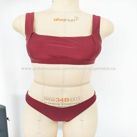 Wholesale shiny red bra For Supportive Underwear 