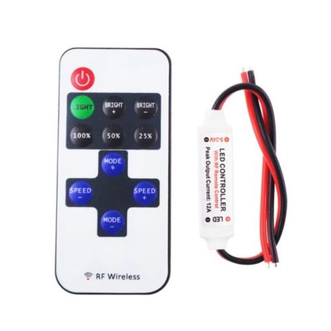 Mini 3 keys Dimmer Controller 12V RF Wireless Remote Switch Controller 