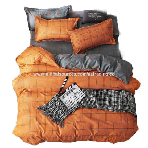 Juego de ropa de cama con funda de edredón, sábana y funda de almohada, 100% poliéster, con estampado geométrico y de dibujos animados for sale at factory direct price