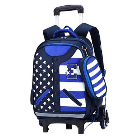 Kids school bags with wheel, detachable trolley backpack travel 