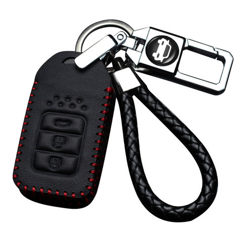 black leather key holder