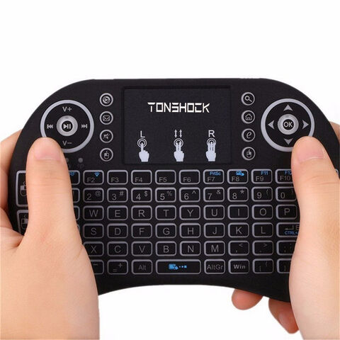 7 Colors Backlit 2.4g Wireless Mini Keyboard I8 Touchpad Air Fly Mouse ...
