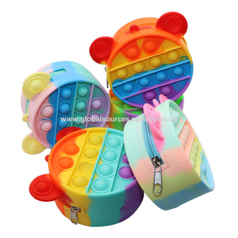 Poppet Coin Bag Bubble Fidget Sensory Toy Simple Dimple Purse Handbag Girls Gift 