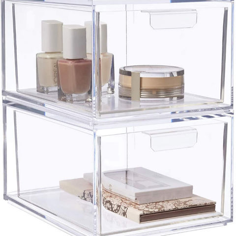 Acrylic Display Case Plastic Box Cube Storage Box Transparent