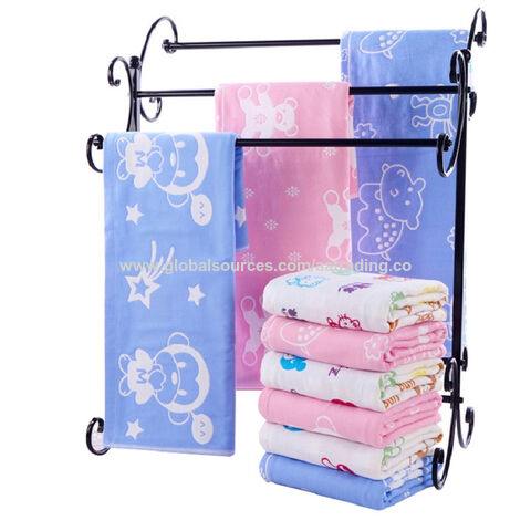 Serviette de Bain Bébé en Mousseline de Coton Doux, 6 Épaisseurs, Motif Dessin Animé, Articles pour Nouveau-nés avec Capuche - Vente en Gros d'Articles pour Bébés for sale at factory direct price