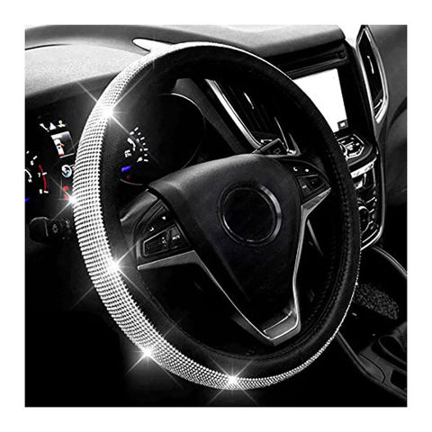 Buy Wholesale China Diamond Leather Steering Wheel Cover With Crystal  Rhinestones, Universal Fit 15 Inch Car Wheel & Diamond Leather Steering  Wheel Cover at USD 4.7