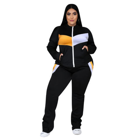 Plus Size Women Tracksuit Two Piece 