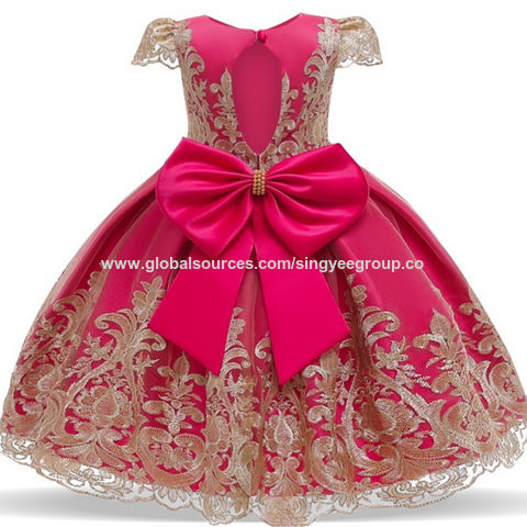 European and American fluffy princess dress children's dress girls ...