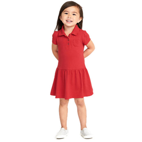 red polo uniform dress