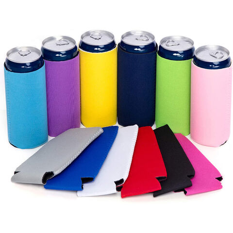 Paquete de 12 Enfriadores de Latas Delgadas, Fundas Plegables Lisas para Latas de Refresco de 355 ml al por Mayor