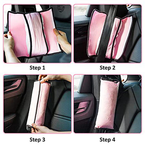 US Kids Safety Car Seatbelt Pillow Car Seat Belt Cover Strap Adjustable Cushion 