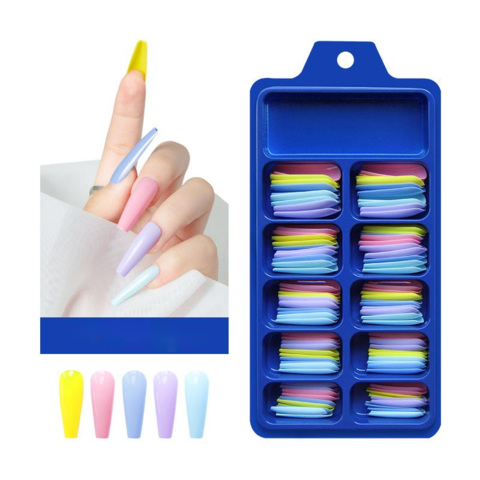 Buy Wholesale China 100 Pcs/box 15 Colors Coffin Fake Nail With Glue Press  On Nails Artificial Nail & Artificial Nail at USD  | Global Sources