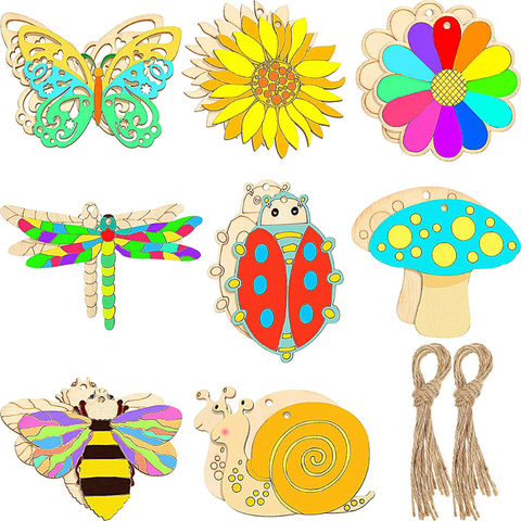 Buy Wholesale China Unfinished Wooden Cutouts Butterfly Wood Slices Flower Unfinished  Wood Cutouts Blank Wood Crafts & Wooden Cutouts at USD 0.05