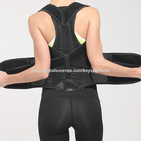 Sports Posture Correction Straight Shoulder Back Shoulder Belt, Black  Adjustable Breathable Back Brace Shoulder Strap Back Brace Posture Trainer  for Women Men 