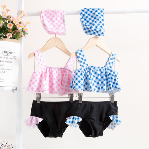 Teens bikinis split bikini wholesale custom warp knitting fabrics breathable girl's bikinis for sale at factory direct price