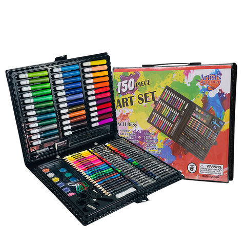 Art Supplies Custom 150pcs Drawing Kit Crayons Oil Pastels Marker Colored  Pencils Watercolor Cakes Art set Kid Painting Set