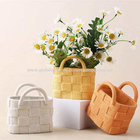 Buy Wholesale China Ceramic Handbag Vase Simple Hydroponic Planter Fresh  Girl Style Ornament & Porcelain Crafts at USD 4.95