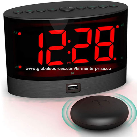 Wireless Bed Shaker Vibrating Dual, Vibrating Alarm Clocks