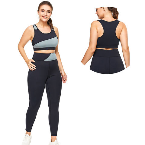 2PCS Yoga Set Breathable Fitness Clothing Women Plus Size Workout Clothes  Gym Jogging Running Training Sportswear