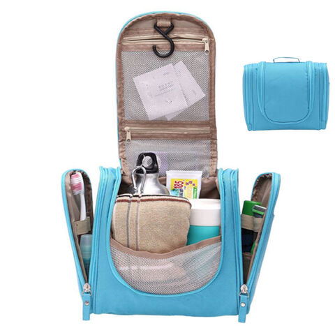 china toiletry bag travel Carrywell (Not Made In China) Bag with Hanging Hook, Makeup Organizer Case, Water-Resistant Cosmetic Bag For Full-size Containers, Toiletries, Black Large : Beauty & Personal Care China Factory Travel Luggage Cosmetic