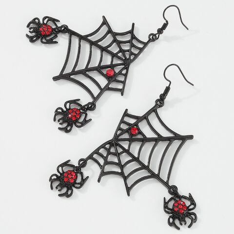 Halloween Rhinestone Spider Stud Earrings main image 1