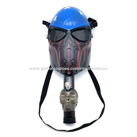 thumbnail image 2 of Stormy Troops Gas Mask Bong – Predator Style Hookah / Shisha Smoke Pipe (Silicone/Acrylic) 2 of 6