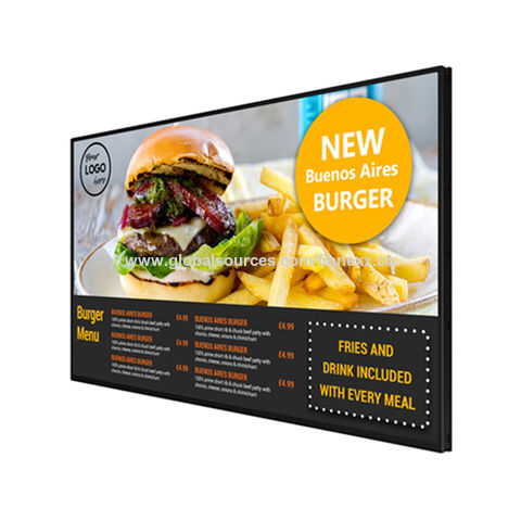 digital menu display screens manufacturer