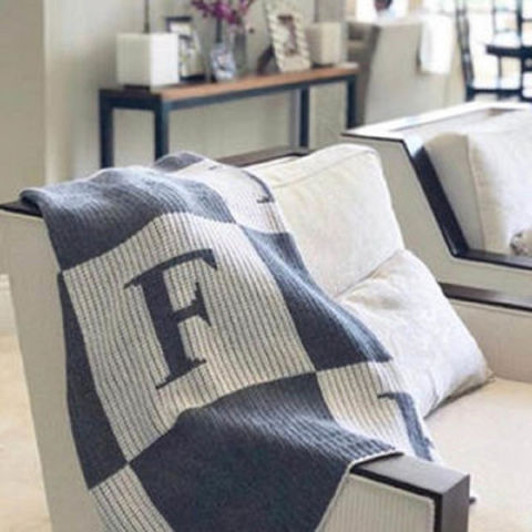Louis Vuitton Letters Pattern Navy Fleece Blanket - Hot Sale 2023