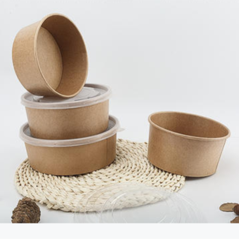 Buy Wholesale China Disposable Eco Friendly Kraft Paper Salad Bowl 1300 ...