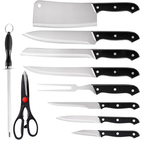 Buy Wholesale China Justa Wholesale Kitchen Knives 11 Pcs 3cr13 Stainless  Steel Kitchen Knife Set With Chopping Board & Kitchen Knives at USD 8