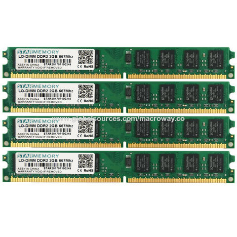 2GB 1x2GB DDR2-800 PC2-6400 Non-ECC Unbuffered 200 Pin 1.8V CL=6 Memory 
